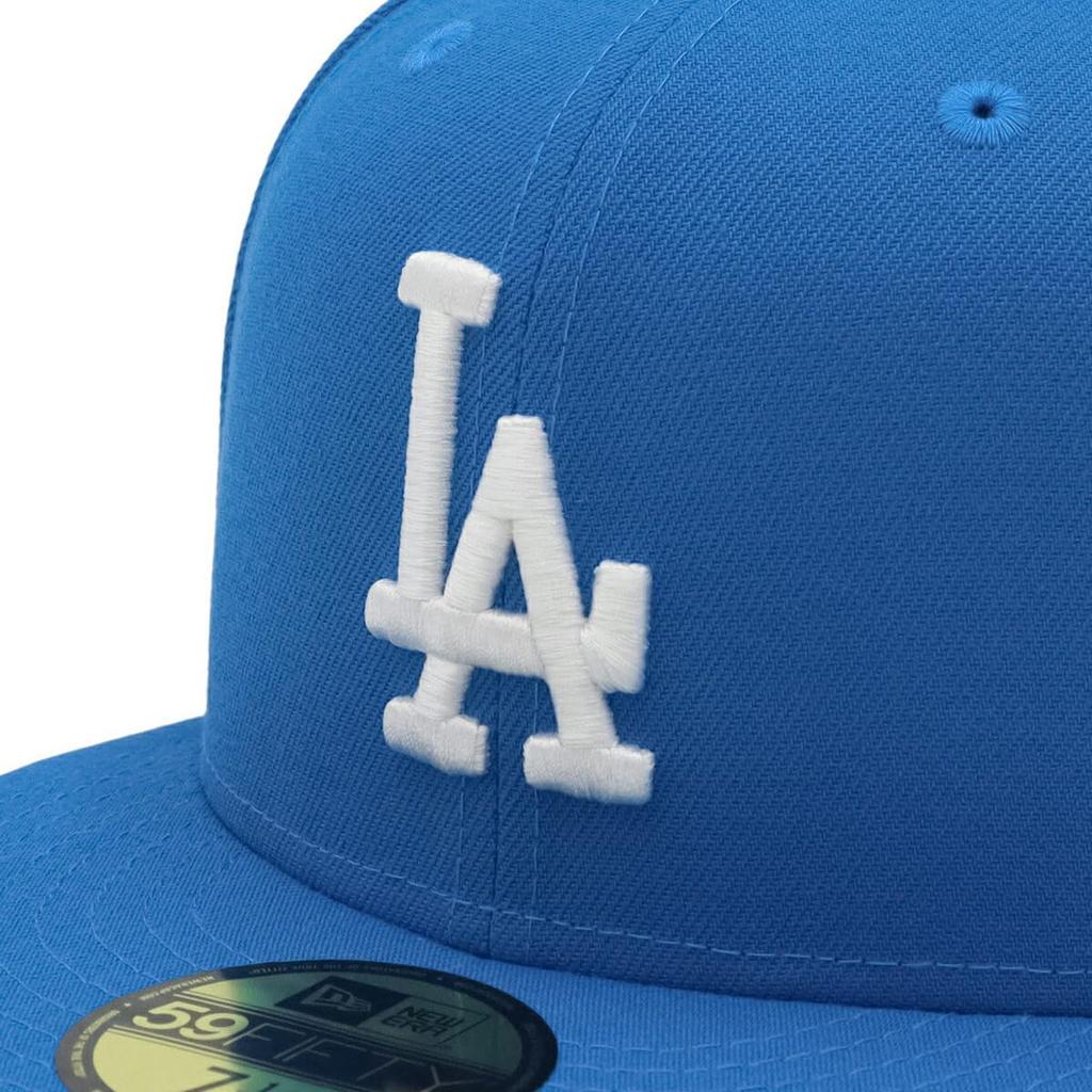 [New Era] Flat-Brim Cap MLB Dodgers LA Rainstorm Blue 7 3/8 59Fifty MLB Los Angeles Dodgers