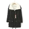 Thickened Women's Cotton Coat Women's Mid To Long Lamb Wool Cotton Coat Winter Coat Plus Size