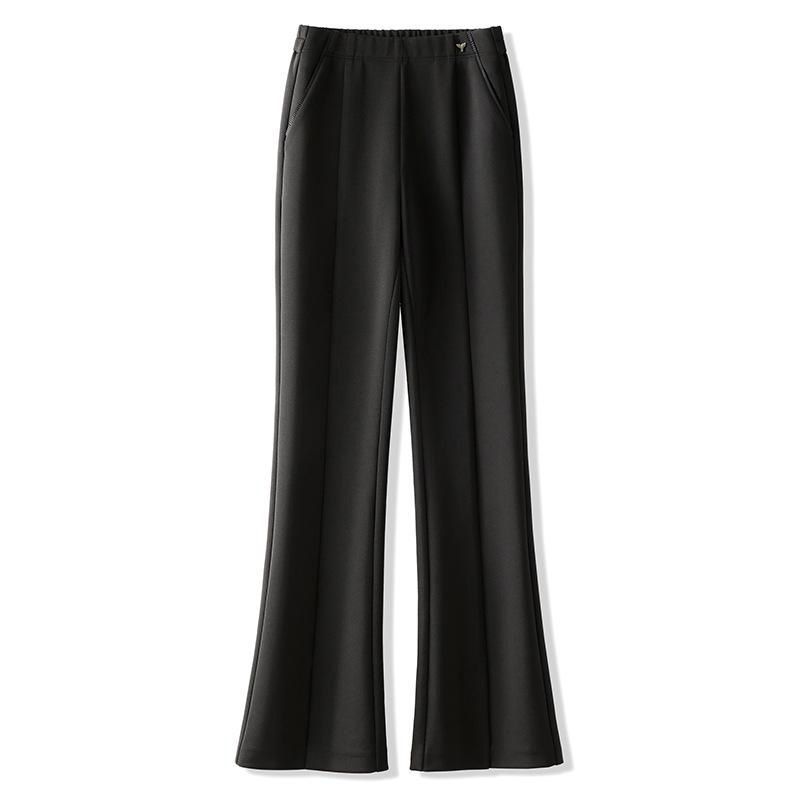 

Женские утягивающие черные зауженные эластичные брюки микроклеш - Новая весенняя коллекция 2025 L (106-115 jin) чёрный