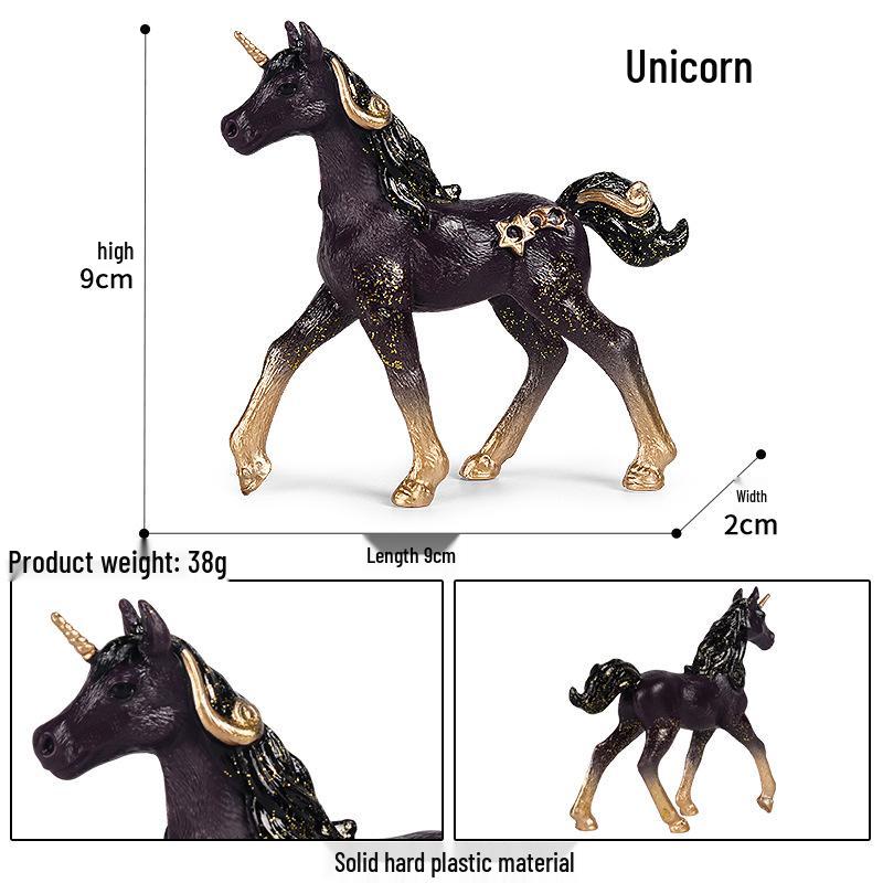 Pegasus Unicorn Cake Decoration - Mythical Animal Model Toy