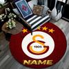 Custom Name,Galatasaray Pattern Round rug,Carpet Rug for Living Room Bedroom Playroom ,Non-slip Floor Mat,Holiday Gifts and Birthday Gifts.
