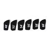 6Pcs Golf Club Iron Head Elastic Protective Cover Case Set Accessory(Black)