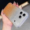 KEYSION Gradient Glitter Jewelled Phone Case for iPhone 16 17 Pro Max Air 16 Plus Wavy Border Lens Protector Shockproof Cover