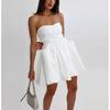 European and American Summer Sexy Tube Top Dress Fashion Waist Hugging Temperament Pettiskirt Sexy Strapless Dress