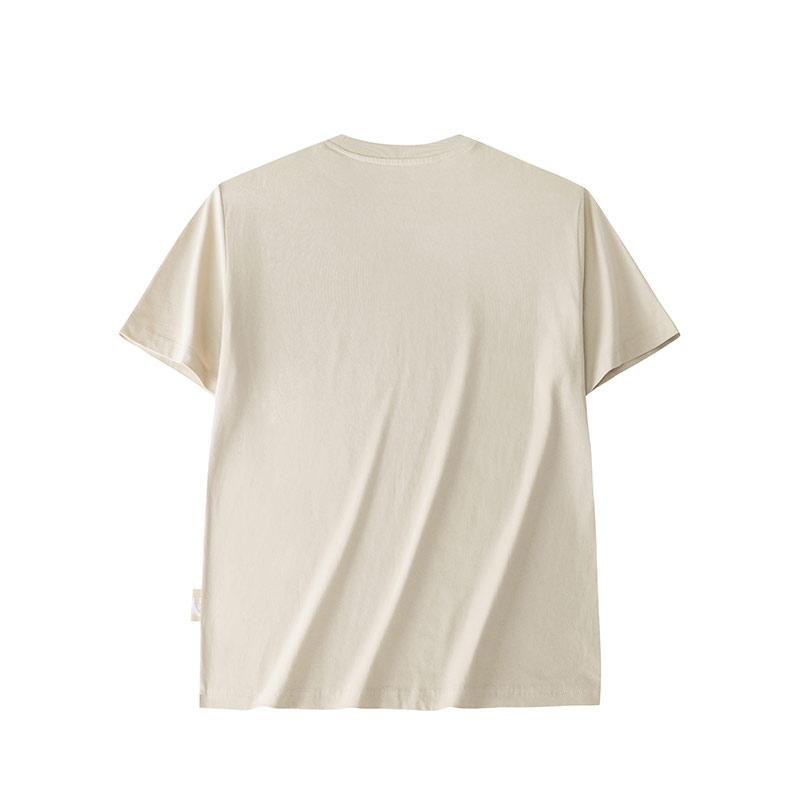 Anta Logo Letter Print Valentines Day Comfortable Breathable Short Sleeve T-Shirt Men Tops Light-Smoke-Gray 972428108-7