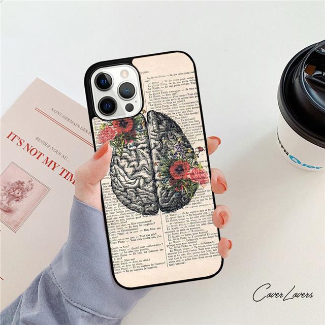 Medical Human Organs Brain Kidney Art Phone Case Back Cover for iPhone 17 Air 16 15 14 13 11 12 Pro Max Plus Coque