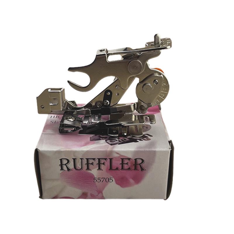 Multifunctional Presser Foot Set with Guide, Knife, Overlock & Gathering Functions for Thick Materials