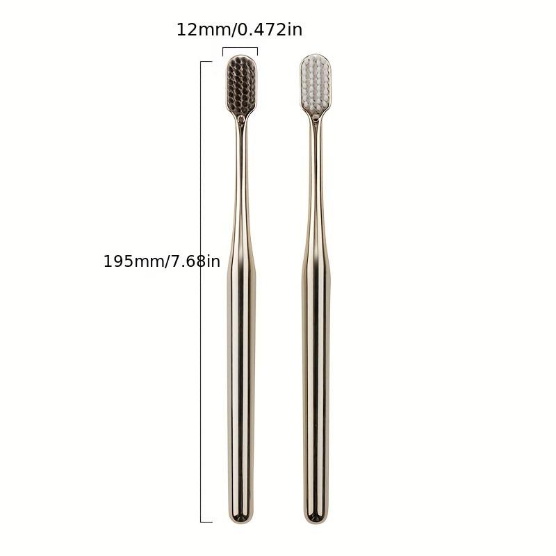 

Platinum Silver Soft Bristle Toothbrush for Adult Oral Care 1PCS чорний