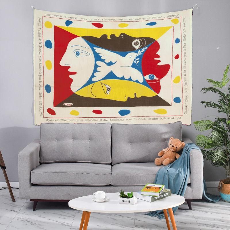 Wall Hanging Picasso Queen Abstract Art Classical Tapestry Bedroom Piano Room Background   Cloth