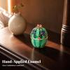 Egg-Shaped Jewelry Box Decorative with Hinged Lid Elegant for Vanity