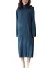 Bidason Knit Long Loose Long Cute Commuting Women's Dress, Autumn/Winter, Warm, Length, Turtleneck, Fit, Soft, Comfortable, Sleeves, Simple, Stylish,