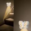 Motion Sensor Light Indoor Butterfly Shape Stick-On Night Light USB Rechargeable Stick on Lights for Stairs Auto/On/Off LED