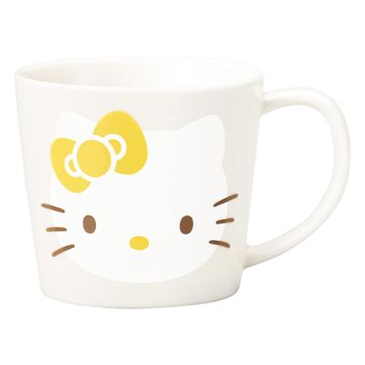 Sanrio Mimmy Tasse, Gesichtsbecher, M, 280 ml, weiße Schwestern, hergestellt in Japan, 511102 „Hello Kitty“, ca.