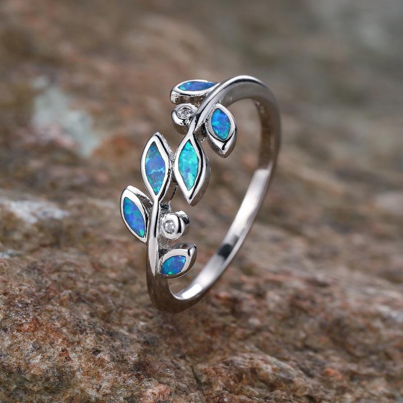 Wish Olive Branch Opal Ring Simple Niche Elegant Ring Ring no. 6
