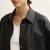 LESS 2025 Autumn Faux Leather Jacket