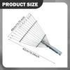 Garden Hand Rake Head Adjustable Width Sturdy Steel Landscape Leaf for Flower Bed Picking