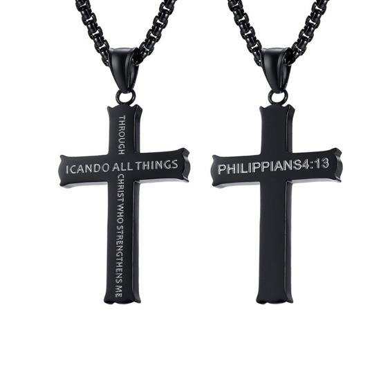 Męski Naszyjnik Krzyż Vintage Klasyczny Styl Hip-hop Męska Zawieszka na Prezent
