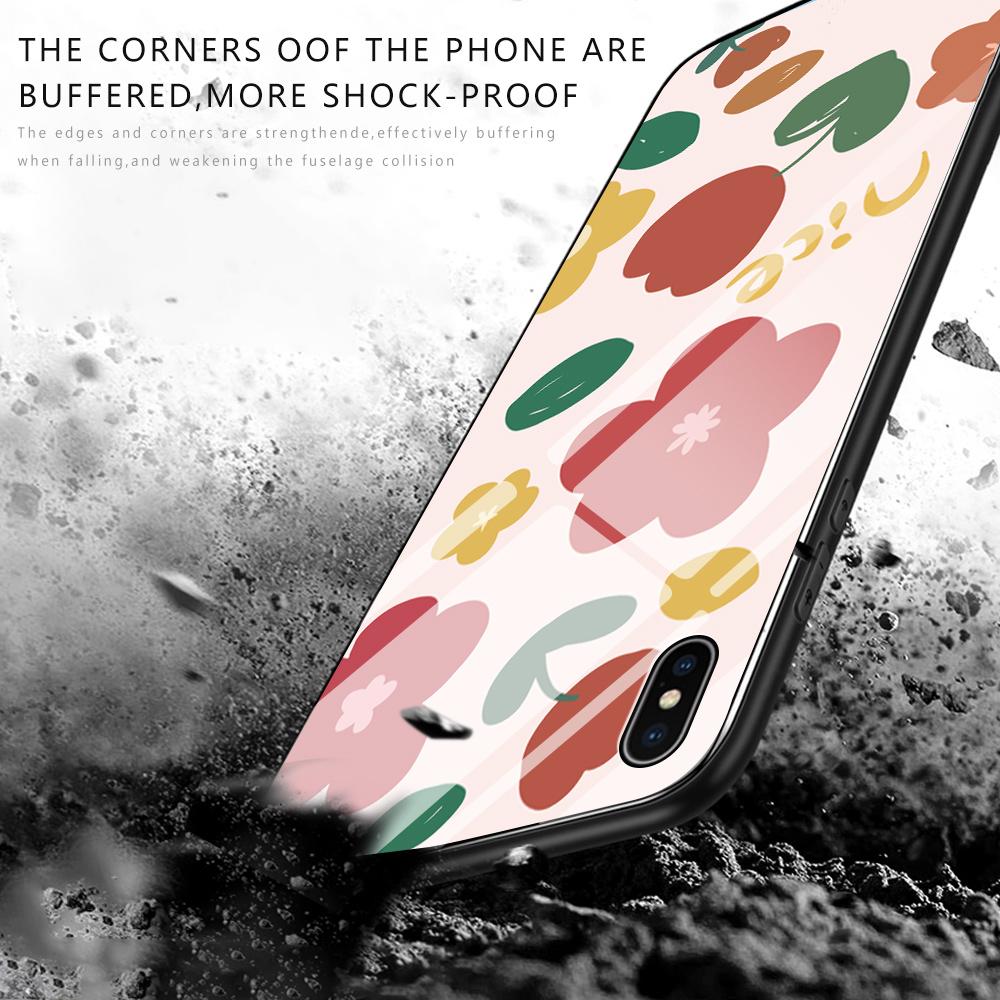 Tempered Glass Phone Case For iPhone 11 12 13 14 15 16 17 Redmi 10 12 14C Note10 Note14 Xiaomi 11Lite PocoC75 Soft Edge Shockproof Smooth Shell