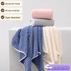 Coral Fleece Quick-Dry Candy Stripe Bath Towel: Super Soft, Large, Thickened, Colorful, and Absorbent.