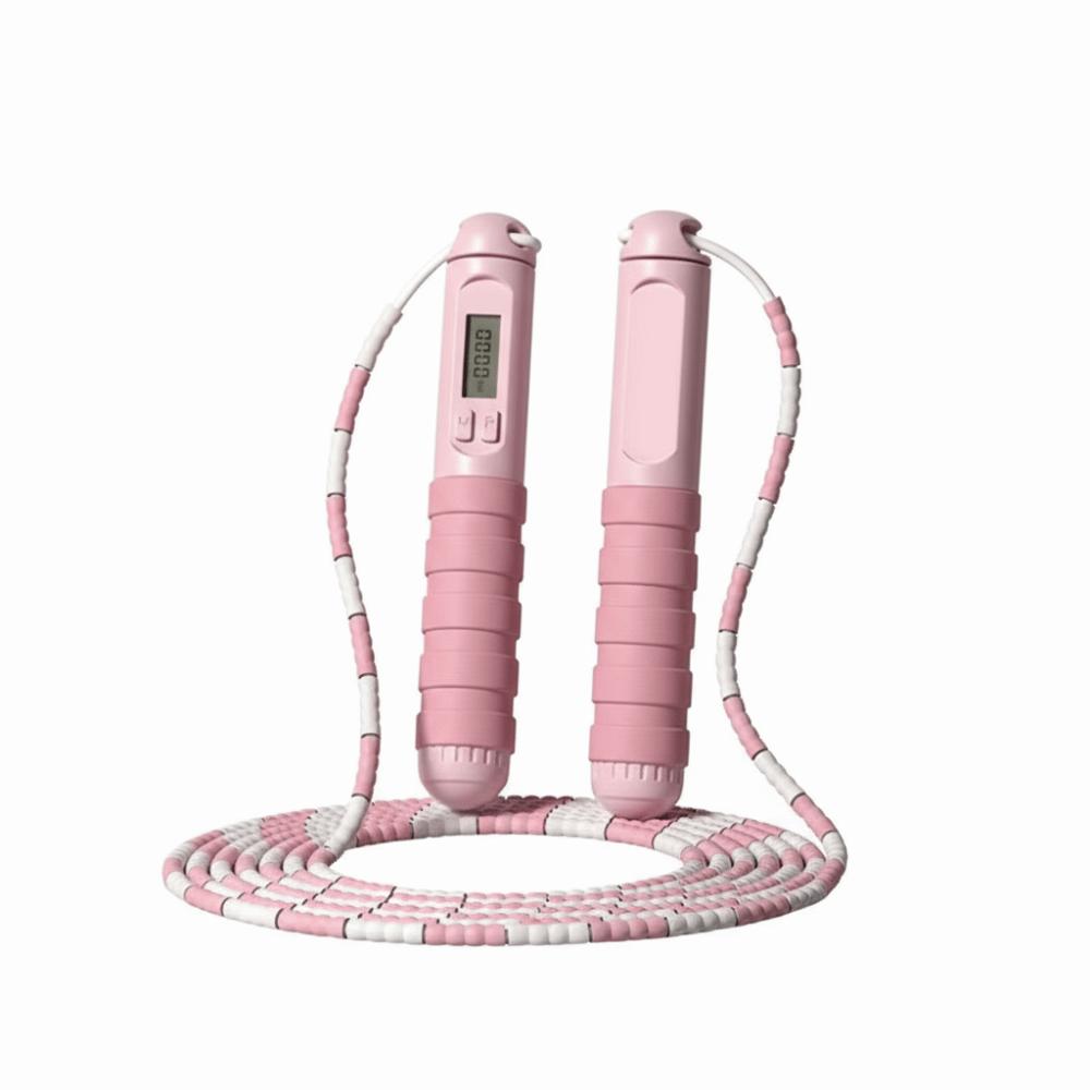 Bamboo Stem Type Jump Rope Soft Beaded Fitness Gym Rope New Counting Jump Rope  For Beginners