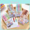 Delicioso Conjunto de Canetas Gel Press-On 0,5mm 6 Peças Apresentando Personagens Fofos de Desenho Animado Para Estudantes
