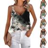 Womens Summer Tank Tops Strap Casual Loose Fit V Neck Sleeveless Print Tops