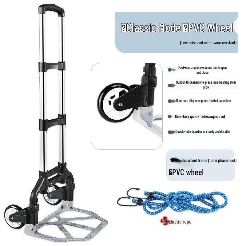 Portable Folding Luggage Trolley for Shopping and Goods