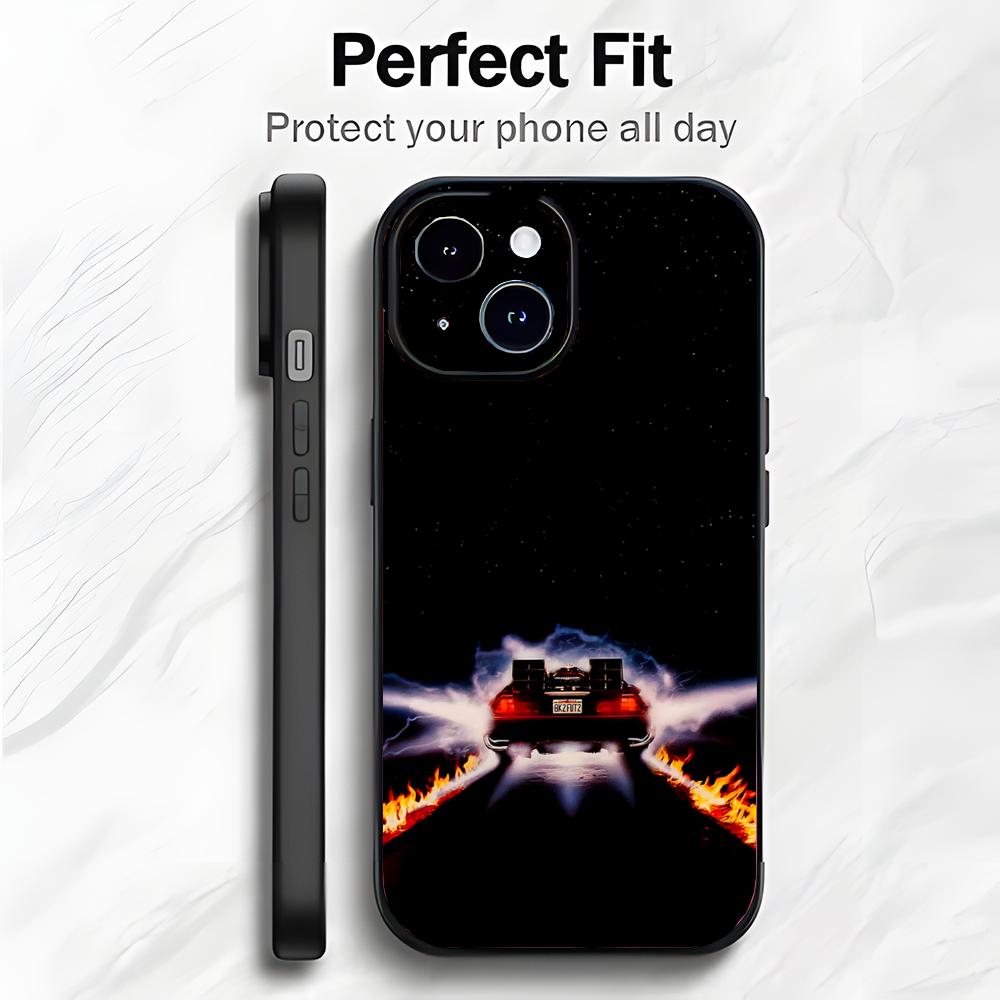 Bilim Kurgu Amerikan Filmi B-Geleceğe Dönüş Telefon Kılıfı Telefon Kılıfı Yumuşak Ambalaj Hafif iPhone17 16 15 14 13ProMax İçin