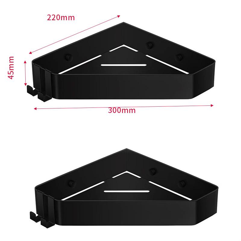 Gold bathroom tripod 304 stainless steel bathroom wall hanging corner storage rack toilet corner storage basket bathroom shelf