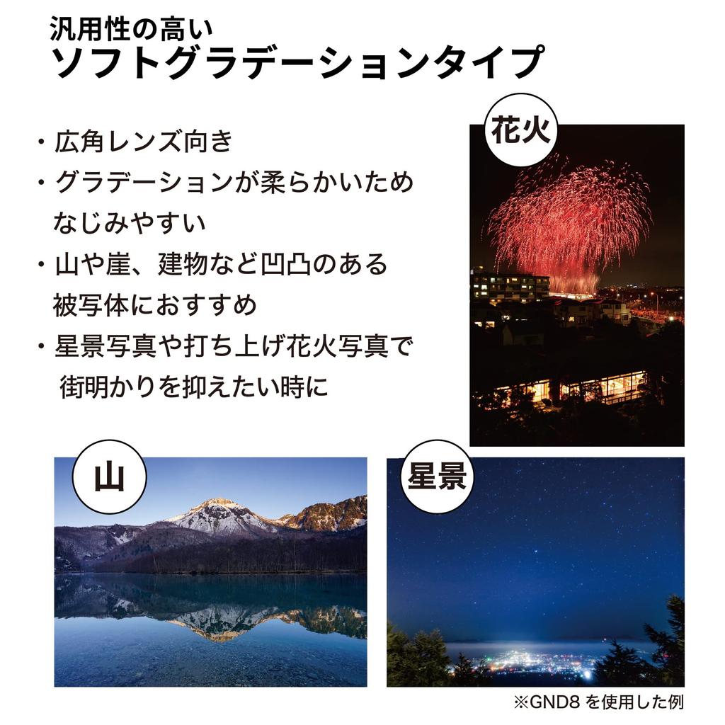Kenko ND Soft Half for Light Intensity and Rotating Made In 014196 Filter, Gradient, ND8, 82mm, Control, Water- Oil-Repellent Coating, Frame, Japan,
