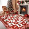 Tapijt voor Woonkamer Rode Vloerkleed Kerstmis Huisdecoratie Vloermat Geavanceerd Licht Luxe Grote Oppervlakte Slaapkamer Nachtkastje Pluche Matten
