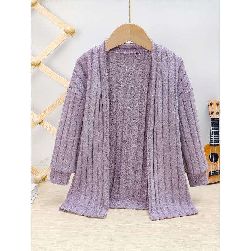 

Solid Loose Knit Cross-Border Cardigan - Style 97703 3-4Y