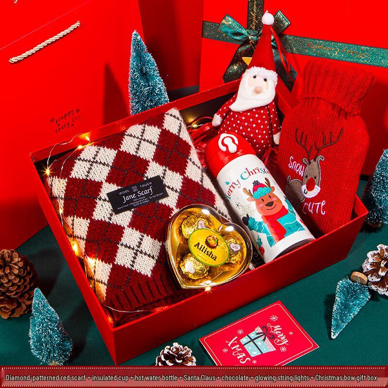 Christmas Gift Set with Scarf, Thermos, Santa & Hot Water Bottle 09