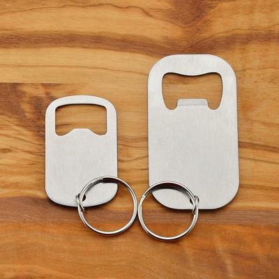 ZISIZ Large Stainless Steel Keychain Bottle Opener 5-Piece Set