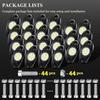 22 Pods White Rock Lights, 6000K Pure White Super Bright Wide Angle IP68 Waterproof LED Rock Lights For Trucks Pickup SUV UTV ATV Motorcycle Car