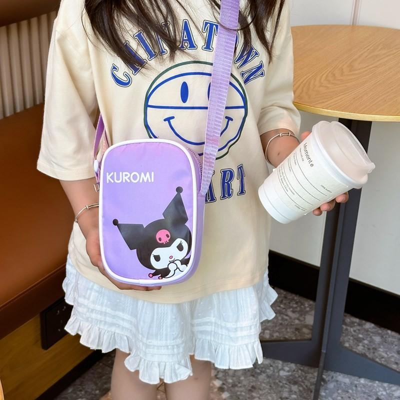 Kitty Kids Nylon Crossbody Bag With Lightweight Design For Daily Use Characters Included)**