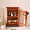 Retro Wooden Desktop Storage Cabinet and Display Stand