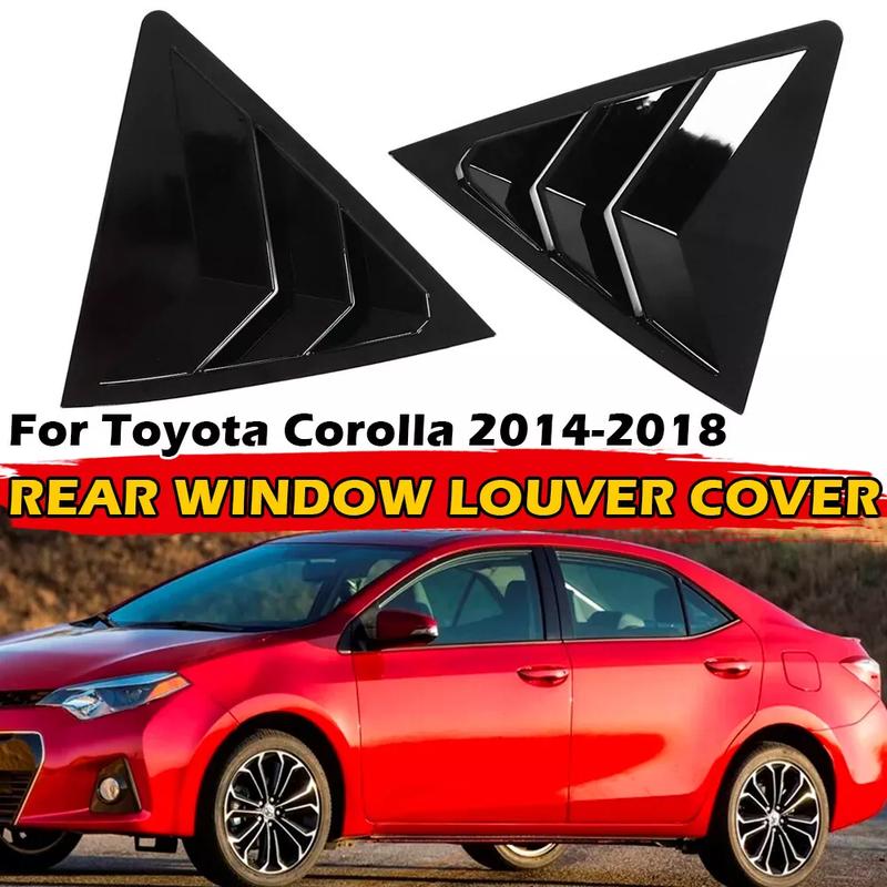 For Toyota Corolla 2014 2015 2016 2017 2018 Car Rear Louver Window Side Shutter Cover Trim Sticker Vent Scoop Carbon Fiber Auto