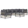 VidaXL Salon de jardin 7 pcs avec coussins anthracite résine tressée, ensemble de salon, ensemble de salon d'extérieur, 3186767