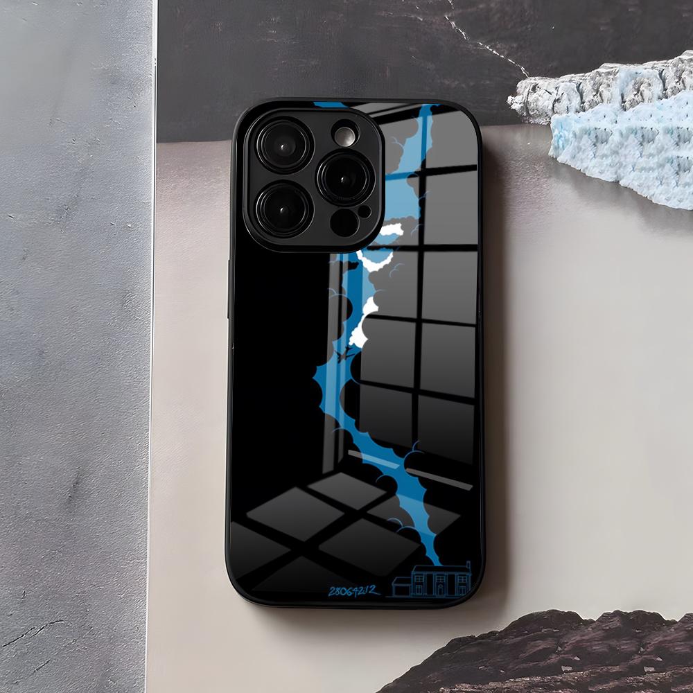 D-Donnie D-Darkos Phone Case For IPhone 17 Air 16 E Pro Max 15 14 13 Mini 12 Pro 11 Max Plus Black Glass Cover