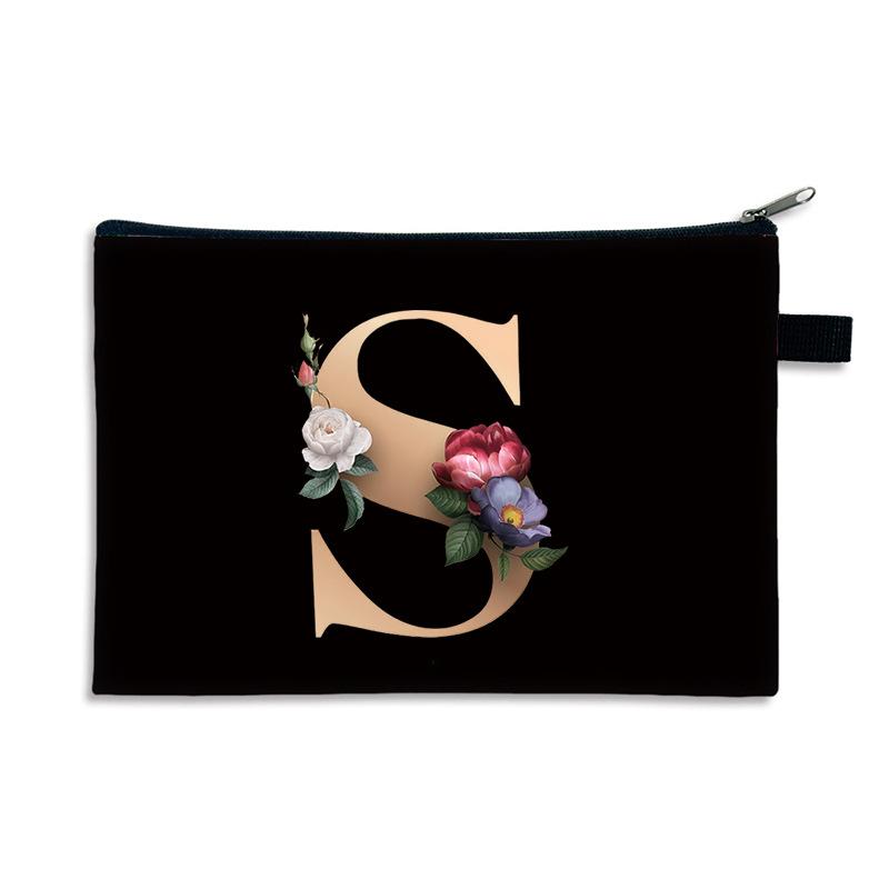 Kreativní potisk písmen malá taštička na drobné polyester zip malá taška multifunkční úložný prostor příruční peněženka