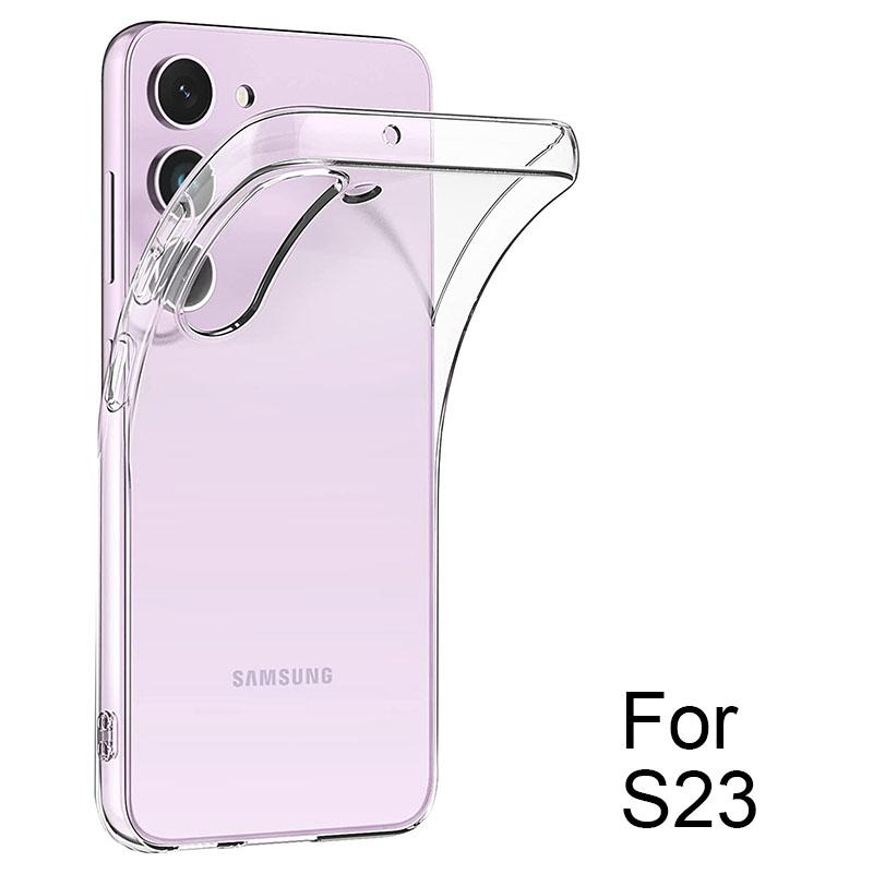 Ultra Thin Clear Silicone Case For Samsung Galaxy S23 S22 S21 S20 Ultra Plus FE Cover for Samsung Note 10 Plus 20 Ultra Funda