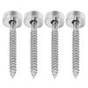 4 Sets Guitar Neck Joint Bushing Set Metal Ferrule Bolt with Screw Accessory for Electric Bass