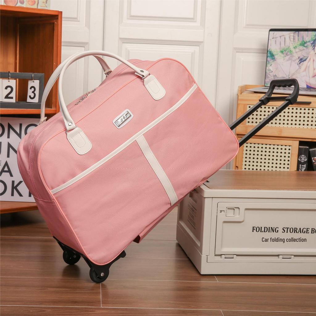 Korean Style Large Travel Trolley Bag - Lightweight, Foldable Carry-On for Women, Men & Students