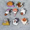 Funny Halloween Badge Creative Pumpkin and Ghost Brooches Horrible Skull Lollipop See You In Hell Spooky Enamel Pins