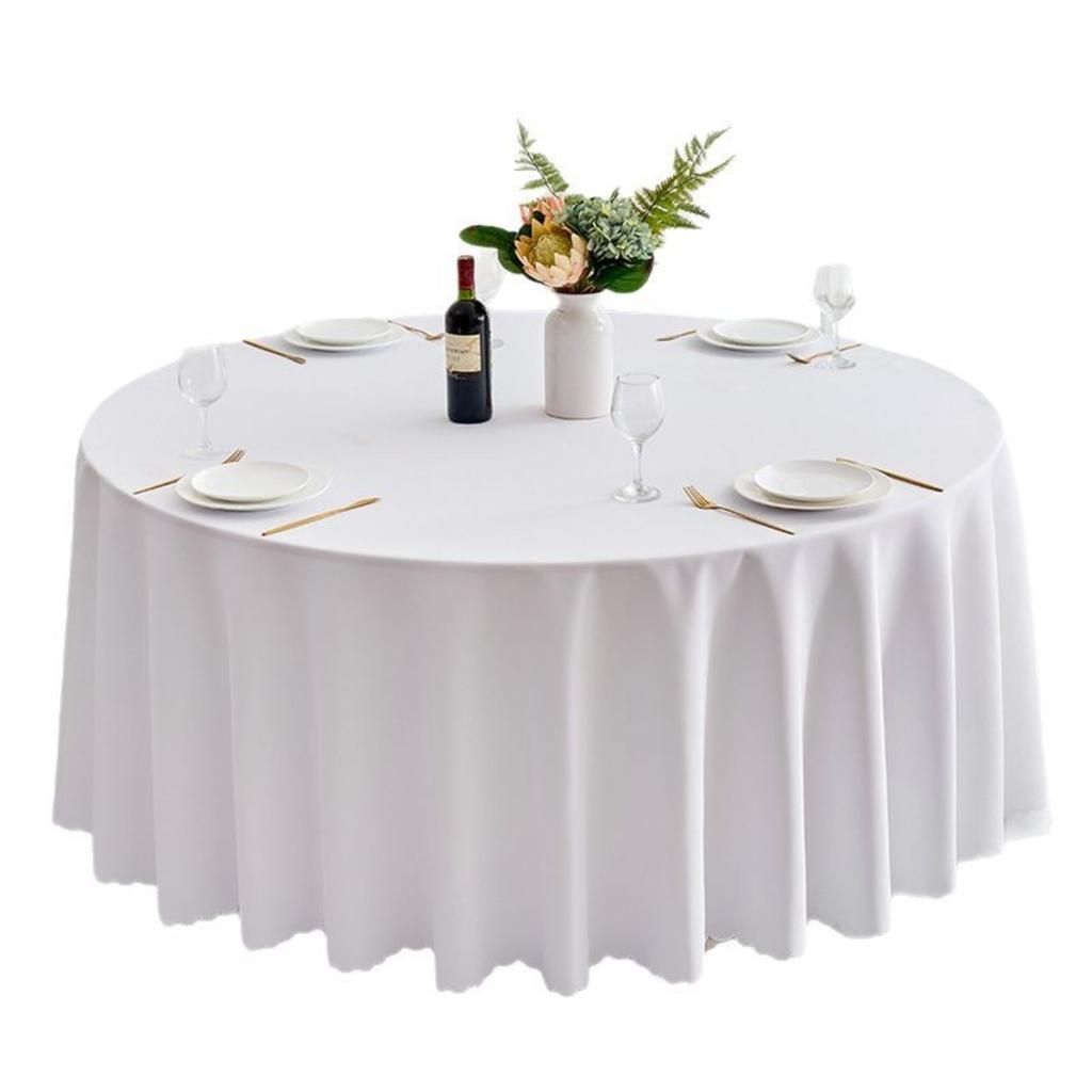 Round Polyester Tablecloth Wedding Table Cover Indoor Outdoor Table Cloths Washable Circle Table Cloth Decoration For Home, Dining, Kitchen, Garden