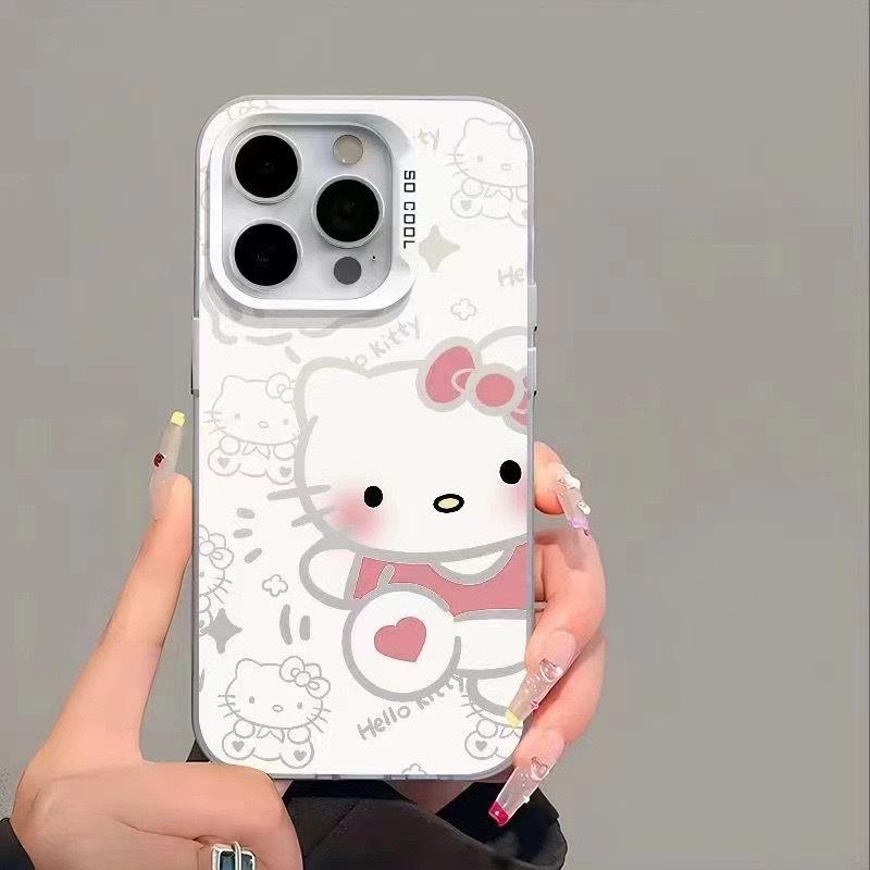 Hello Kitty & Pachacco Apple Phone Case 16 Pro Max - Compatible with 14 Pro, 13, 15 Plus - Drop-proof