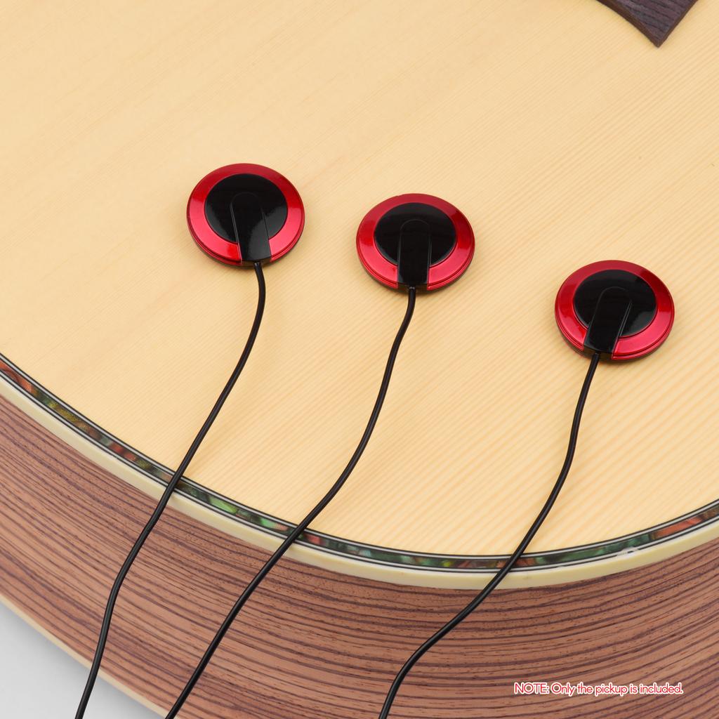 Adhesive Instrument Pickup Acoustic Guitar Pickup Mini Transducer with 1 4 Inch Connector for Violin Mandolin Ukulele