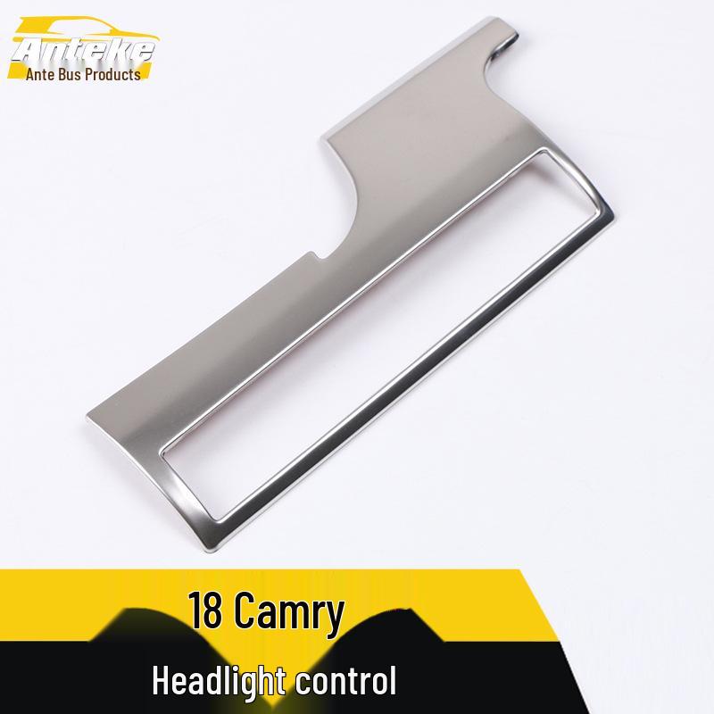 18 Camry Stainless Steel Headlight Control Decorative Frame Accessory