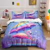 Flamingo Rainy Day Decor Set Multiple Sizes Kid'S And Adults' Bedroom Exquisite 3Pc Bedding Set, Gift